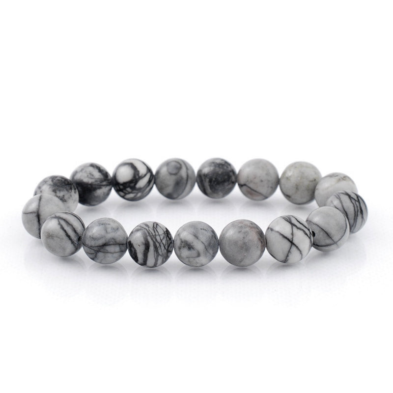 Spider Web Jasper Stretch Bracelet 10mm