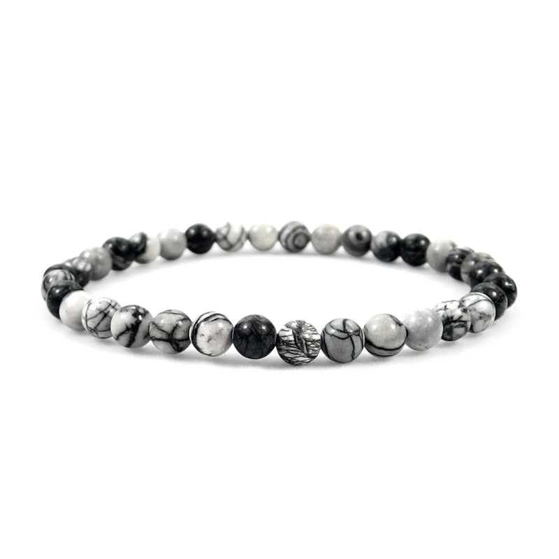 Spider Web Jasper Stretch Bracelet 6mm
